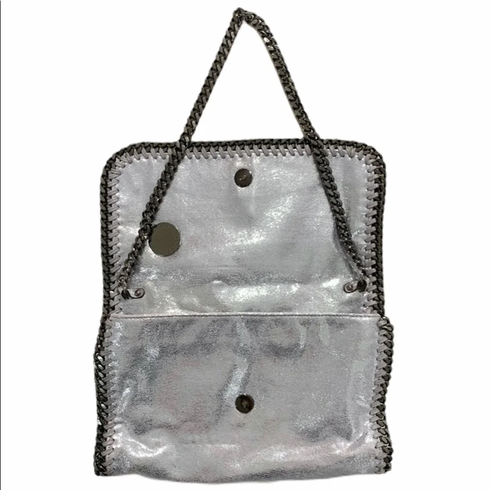 Stella McCartney Falabella Foldover Bag EUC Metallic Silver - Picture 7 of 17